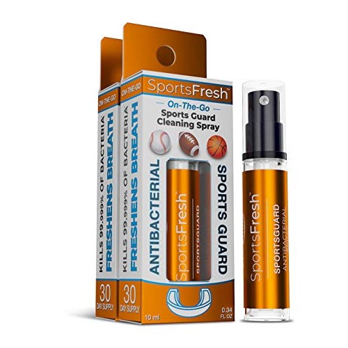 SportsFresh Mouthguard Cleaner Spray - On The Go Mouthpiece Cleaning & Teeth ...