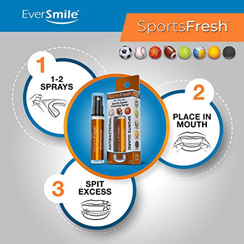 SportsFresh Mouthguard Cleaner Spray - On The Go Mouthpiece Cleaning & Teeth ...