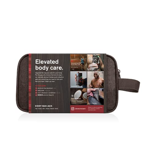 Every Man Jack Cedarwood Bath and Body Gift Set - Includes Three Full-Sized G...