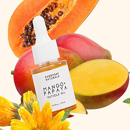 Everyday Minerals | Mango + Papaya Cuticle Oil | Softens, Soothes, Protects, ...