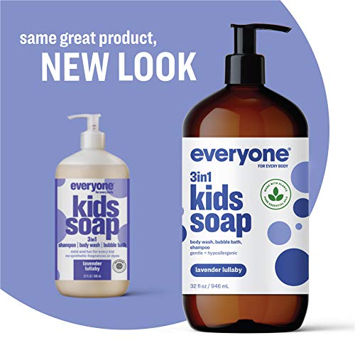 Everyone 3-in-1 Kids Soap, Body Wash, Bubble Bath, Shampoo, 32 Ounce (Pack of...