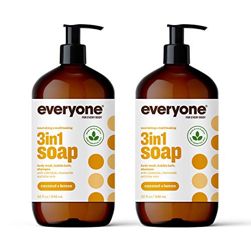 Everyone 3-in-1 Soap, Body Wash, Bubble Bath, Shampoo, 32 Ounce (Pack of 2), ...