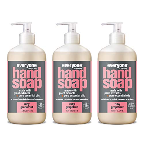 Everyone Liquid Hand Soap, 12.75 Ounce (Pack of 3), Ruby Grapefruit, Plant-Ba...