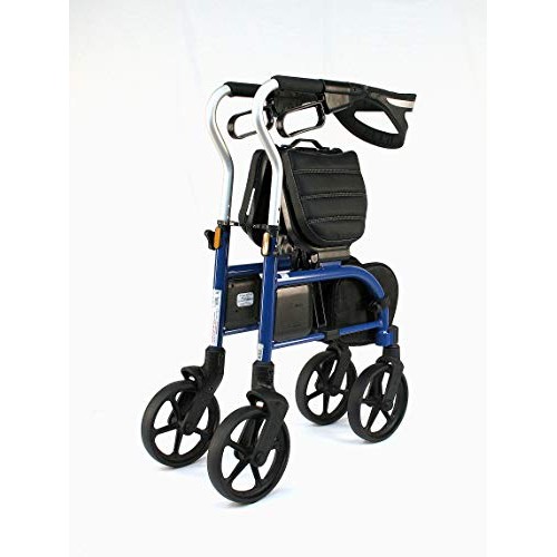 Evolution Trillium Lightweight Medical Walker Rollator with Seat, Large Wheel...