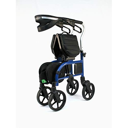 Evolution Trillium Lightweight Medical Walker Rollator with Seat, Large Wheel...
