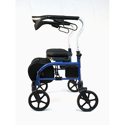 Evolution Trillium Lightweight Medical Walker Rollator with Seat, Large Wheel...
