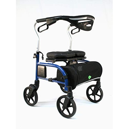 Evolution Trillium Lightweight Medical Walker Rollator with Seat, Large Wheel...