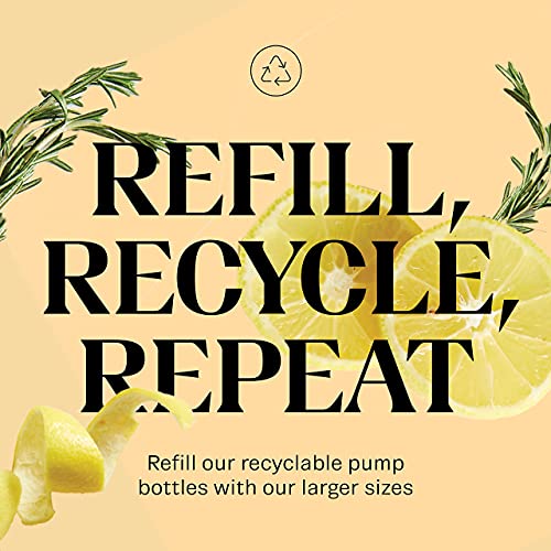 Evolved By Nature Liquid Hand Soap Refill, Rosemary Lemon Essential Oils, Moi...