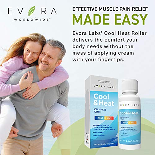 Evora Labs: Cool and Heat Roll-On - Relief Therapy for Back Pain, Muscle Stra...