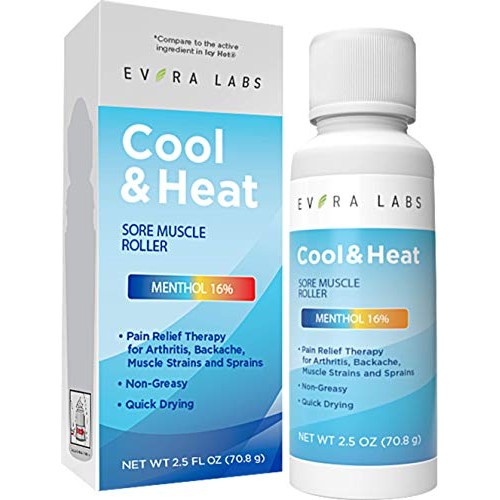 Evora Labs: Cool and Heat Roll-On - Relief Therapy for Back Pain, Muscle Stra...