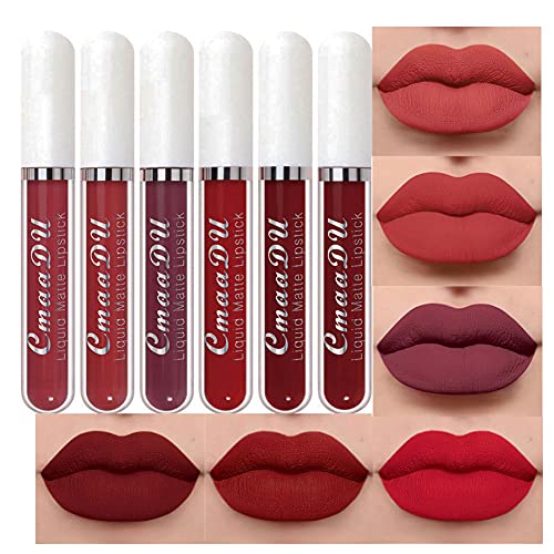 6Pcs Matte Liquid Lipstick Set Lip Stain Makeup,CmaaDu 24 Hour Long Lasting W...
