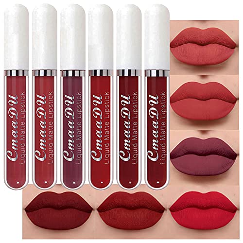 6Pcs Matte Liquid Lipstick Set Lip Stain Makeup,CmaaDu 24 Hour Long Lasting W...