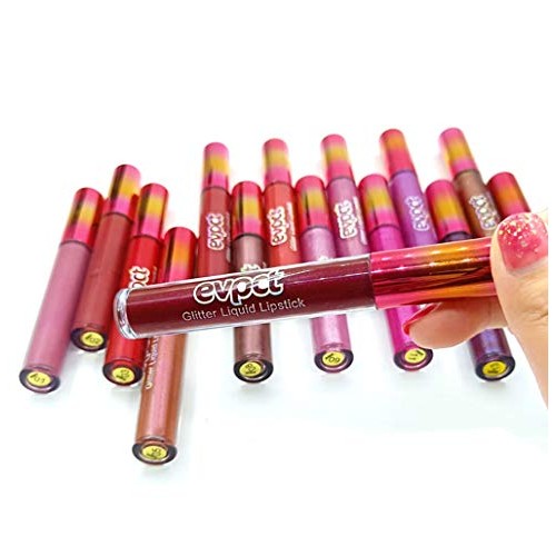 evpct 6Pcs Matte to Glitter Liquid Lipstick Long Lasting Lips Set Kit,6 Color...