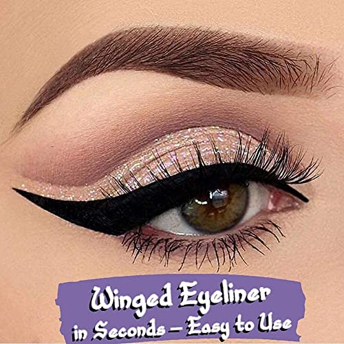 evpct Winged Wing Eyeliner Stamps Wingliner Tool Sets,4 Colors Black Brown Pu...