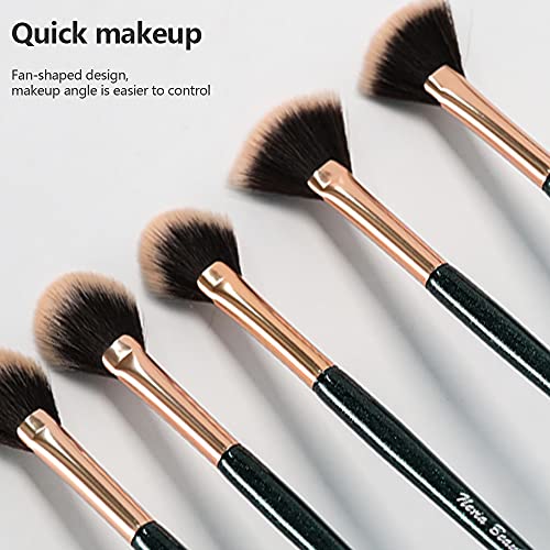Fan Brushes,Highlighting Make Up Brushes， Soft Makeup Brush Cosmetic Applica...