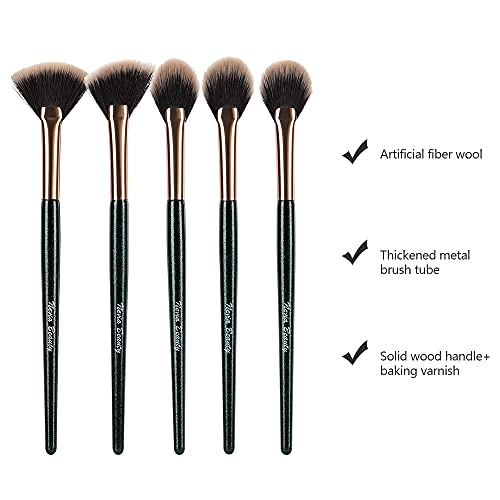 Fan Brushes,Highlighting Make Up Brushes， Soft Makeup Brush Cosmetic Applica...
