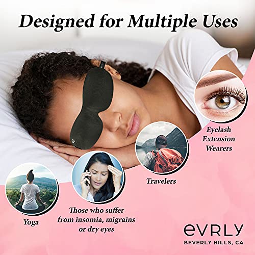 EVRLY Beverly Hills Eye Mask Designed for Eyelash Extensions, 3D Contoured De...