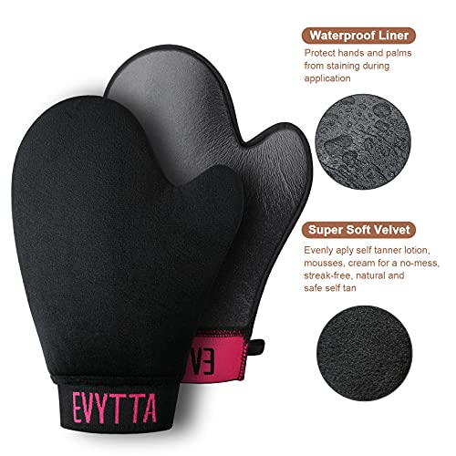 EVYTTA Self Tanner Mitt Applicator - Tanning Mitten [NO Slide-off] Self Tanni...