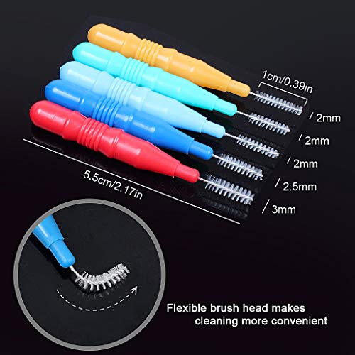 50 Pieces Interdental Brush,Toothpicks Tooth Flossing Head Oral Dental Hygien...