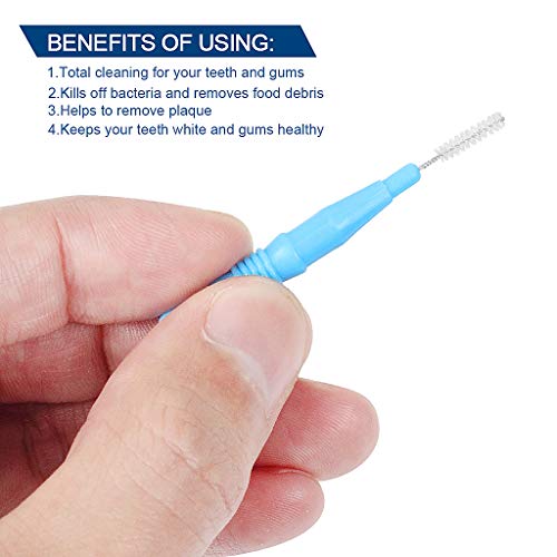50 Pieces Interdental Brush,Toothpicks Tooth Flossing Head Oral Dental Hygien...
