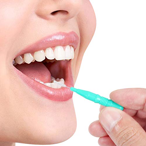 50 Pieces Interdental Brush,Toothpicks Tooth Flossing Head Oral Dental Hygien...