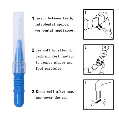 Interdental Brush,Toothpick Tooth Flossing Head Oral Dental Hygiene Brush, To...