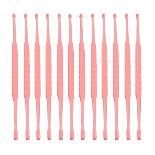 12Pcs Disposable Ear Pick Earwax Removal Plastic Ear Clean Tool Curette Spoon...