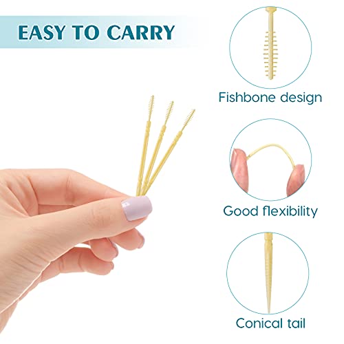 EXCEART 1100pcs Disposable Interdental Brushes Portable Plastic Toothpicks Or...