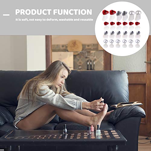 EXCEART 24pcs Silicone Toe Separators Daisy Flower Water Drop Rhinestone Toe ...