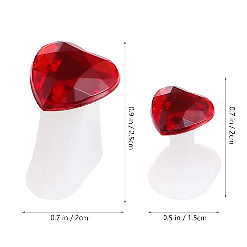 EXCEART 24pcs Silicone Toe Separators Daisy Flower Water Drop Rhinestone Toe ...