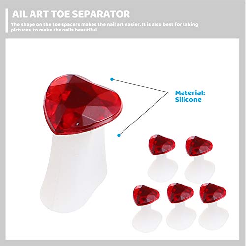 EXCEART 24pcs Silicone Toe Separators Daisy Flower Water Drop Rhinestone Toe ...