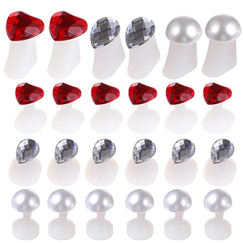 EXCEART 24pcs Silicone Toe Separators Daisy Flower Water Drop Rhinestone Toe ...