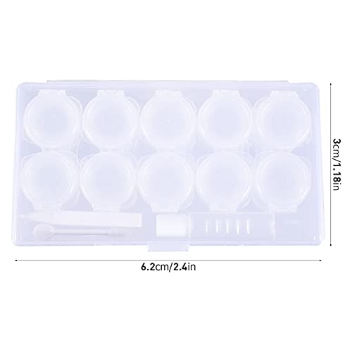 EXCEART 2Pcs Contact Lens Travel Kit Case Box Soak Storage Container with Mir...