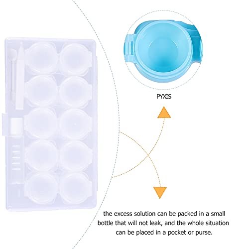 EXCEART 2Pcs Contact Lens Travel Kit Case Box Soak Storage Container with Mir...