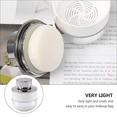 EXCEART 2pcs Empty Powder Case Refillable Cosmetic Makeup Loose Powder Box Ca...