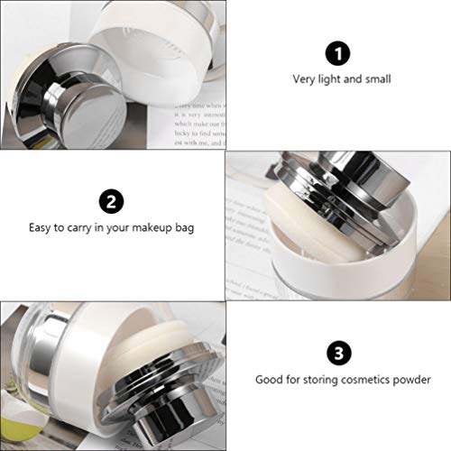 EXCEART 2pcs Empty Powder Case Refillable Cosmetic Makeup Loose Powder Box Ca...