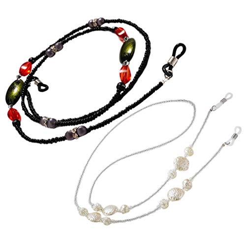 EXCEART 2pcs Eyeglass Chain Beaded Eyeglasses Sunglasses Strap Holder Eyewear...
