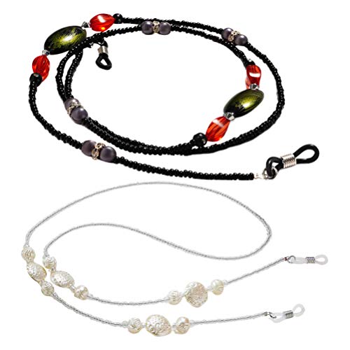 EXCEART 2pcs Eyeglass Chain Beaded Eyeglasses Sunglasses Strap Holder Eyewear...