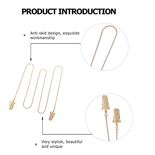 EXCEART 2Pcs Metal Eyeglass Chain Sunglasses Eyewear Strap Holder Reading Gla...