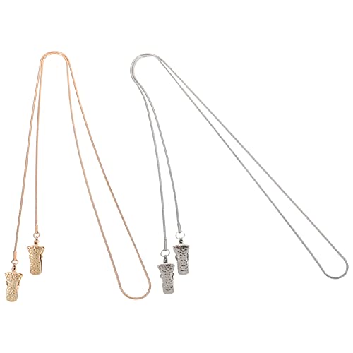 EXCEART 2Pcs Metal Eyeglass Chain Sunglasses Eyewear Strap Holder Reading Gla...