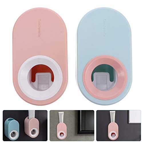 EXCEART 2Pcs Toothpaste Dispenser Automatic Toothpaste Squeezer Wall Mount To...