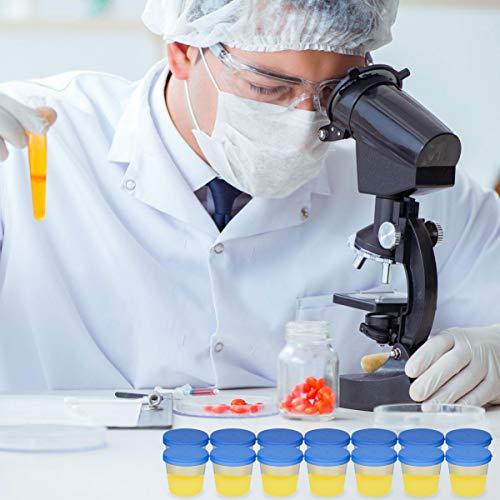 EXCEART 50pcs Urine Specimen Cups Urine Specimen Collection Cups with Lids fo...
