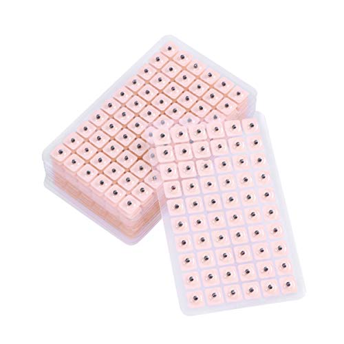 EXCEART 600pcs Acupuncture Vaccaria Ear Seeds Disposable Ear Press Seeds Plas...