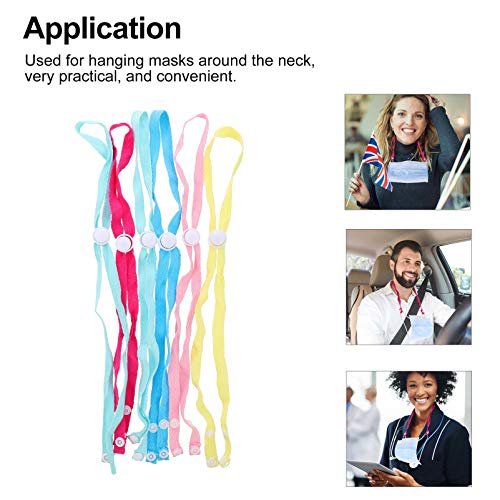 EXCEART 6pcs Face Cover Lanyard Adjustable Length Bandanas Strap Holder Anti-...