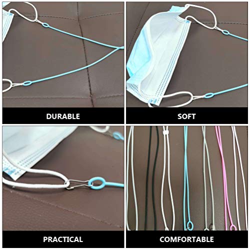 EXCEART 6pcs Face Lanyard Eye Glasses Strap Napkin Lanyard Adjustable Length ...