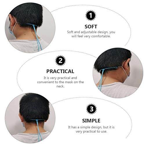 EXCEART 6pcs Face Lanyard Eye Glasses Strap Napkin Lanyard Adjustable Length ...