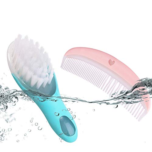 EXCEART Baby Hair Brush and Comb Set Massage Scalp Brush for Newborn and Todd...