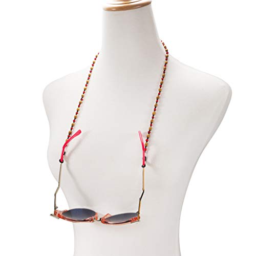 EXCEART Beaded Eyeglass Chain Elegant Eyewear Retainer Chain Strap Cord Lanya...