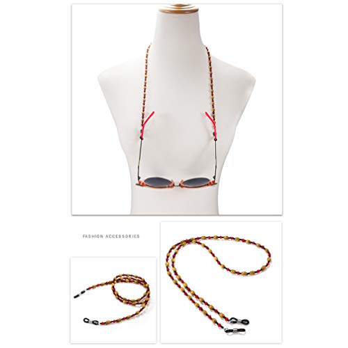 EXCEART Beaded Eyeglass Chain Elegant Eyewear Retainer Chain Strap Cord Lanya...