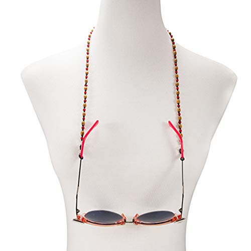 EXCEART Beaded Eyeglass Chain Elegant Eyewear Retainer Chain Strap Cord Lanya...